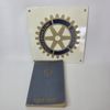 Vintage Rotary International Emaljskylt & Svensk Matrikel (1984–1985) – Samlarobjekt