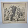 Jeremias på Jerusalems ruiner – Skolplansch / Litografi, ca 1800-talets slut