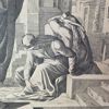 Jeremias på Jerusalems ruiner – Skolplansch / Litografi, ca 1800-talets slut