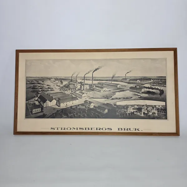 Äldre Litografi / Plansch – Strömsbergs bruk, Tierp