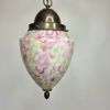 Taklampa i Jugendstil- Marmorerat glas i rosa&grönt. Tidigt 1900-tal.