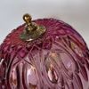 Vintage Michelotti Boudoir Lampa i rosa, med prismor. 