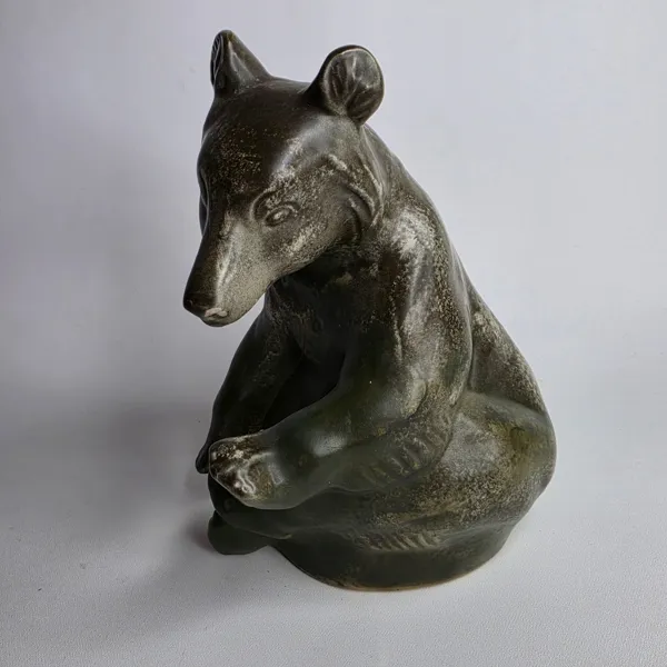FIGURIN, björn, keramik, Joghus, Bornholm, Danmark, 1950-tal.