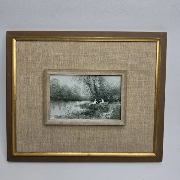 De Byon, Sèvres, Frankrike, Handmålad porslinsplakett , ca 1900