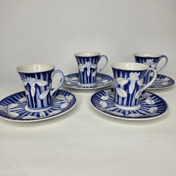 Japansk Jugendstil Porslin • Hizen Arita • 1920/30-tal. Iris