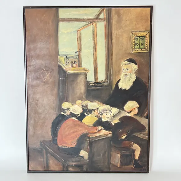 HANNELORE MAYER. Olja på duk, signerad och daterad, ur serien "Judaica" / "Judiskt kulturarv".