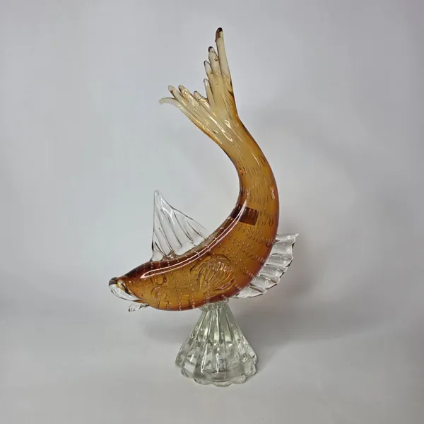 MURANO, Figurin fisk. Glas. Italien.