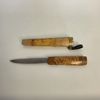 Handgjord sameslöjd/samisk kniv – Masurbjörk & renhorn med örnmotiv