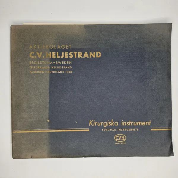 Katalog C. V. Heljestrand – Kirurgiska instrument (Eskilstuna) + Prislista