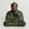 Buddha-skulptur i brons/mässing med vacker grön patina (Meditativ sittande ställning)