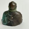 Buddha-skulptur i brons/mässing med vacker grön patina (Meditativ sittande ställning)