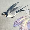 Ohno Bakufu (1888–1976) – Svala och iris, Japanskt träsnitt