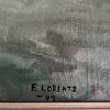 Målning / Olja: Marint motiv med fartyg – Frans Lorentz, 1944