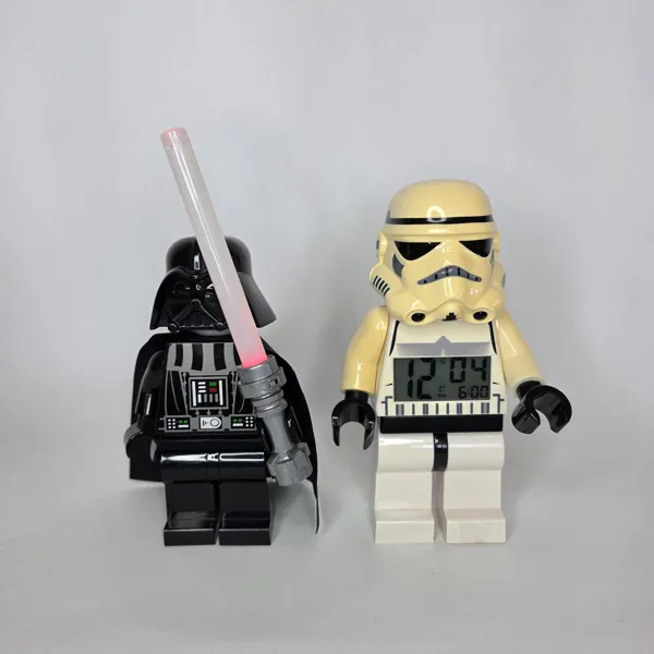LEGO STAR WARS. Stormtrooper Alarm/klocka. Darth Vader ficklampa (lysande ljussabel)