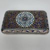 RYSKT CIGARETTUI I SILVER OCH POLYKROM EMALJ, Märke av Pavel Ovtjinnikov, Moskva, 1891. Павел Овчинников